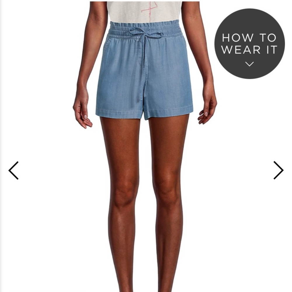 LOFT High Waist Denim Blue Shorts